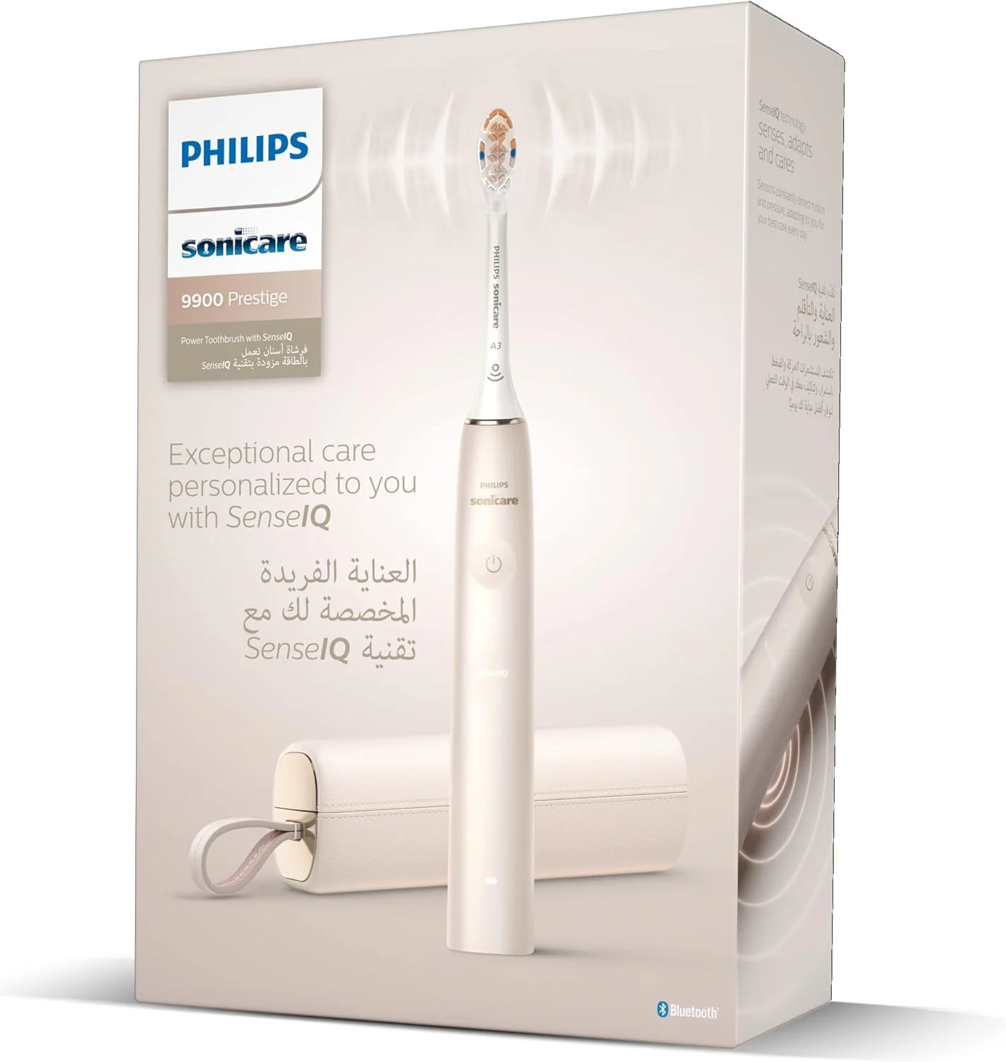 Philips Sonicare Electric Toothbrush Rechargeable Prestige With SenseIQ Champagne HX9992/21 - Image 3