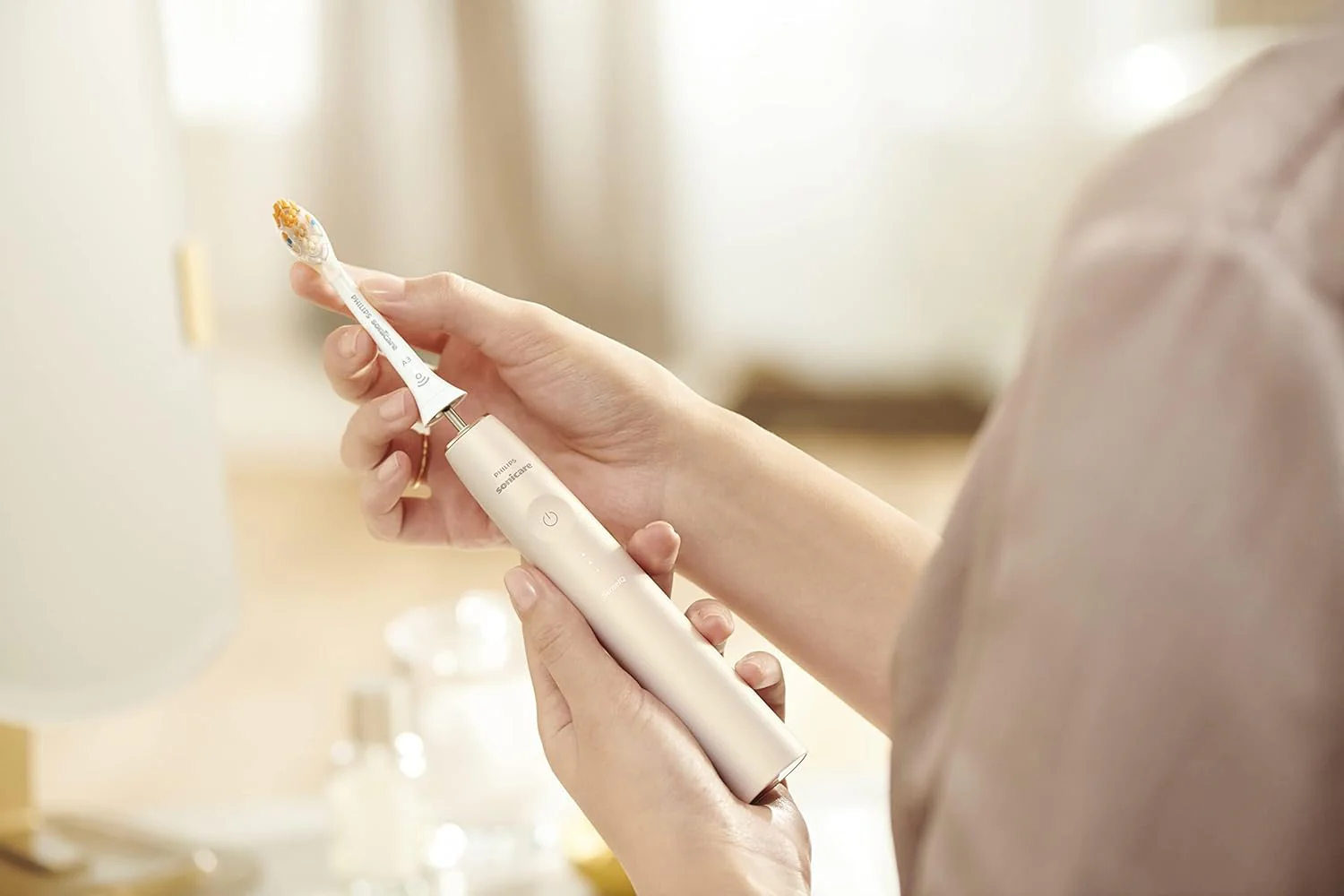 Philips Sonicare Electric Toothbrush Rechargeable Prestige With SenseIQ Champagne HX9992/21 - Image 5