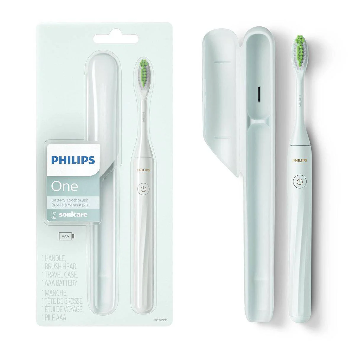 Philips Sonicare One Battery Toothbrush Mint Light Blue HY1100/03