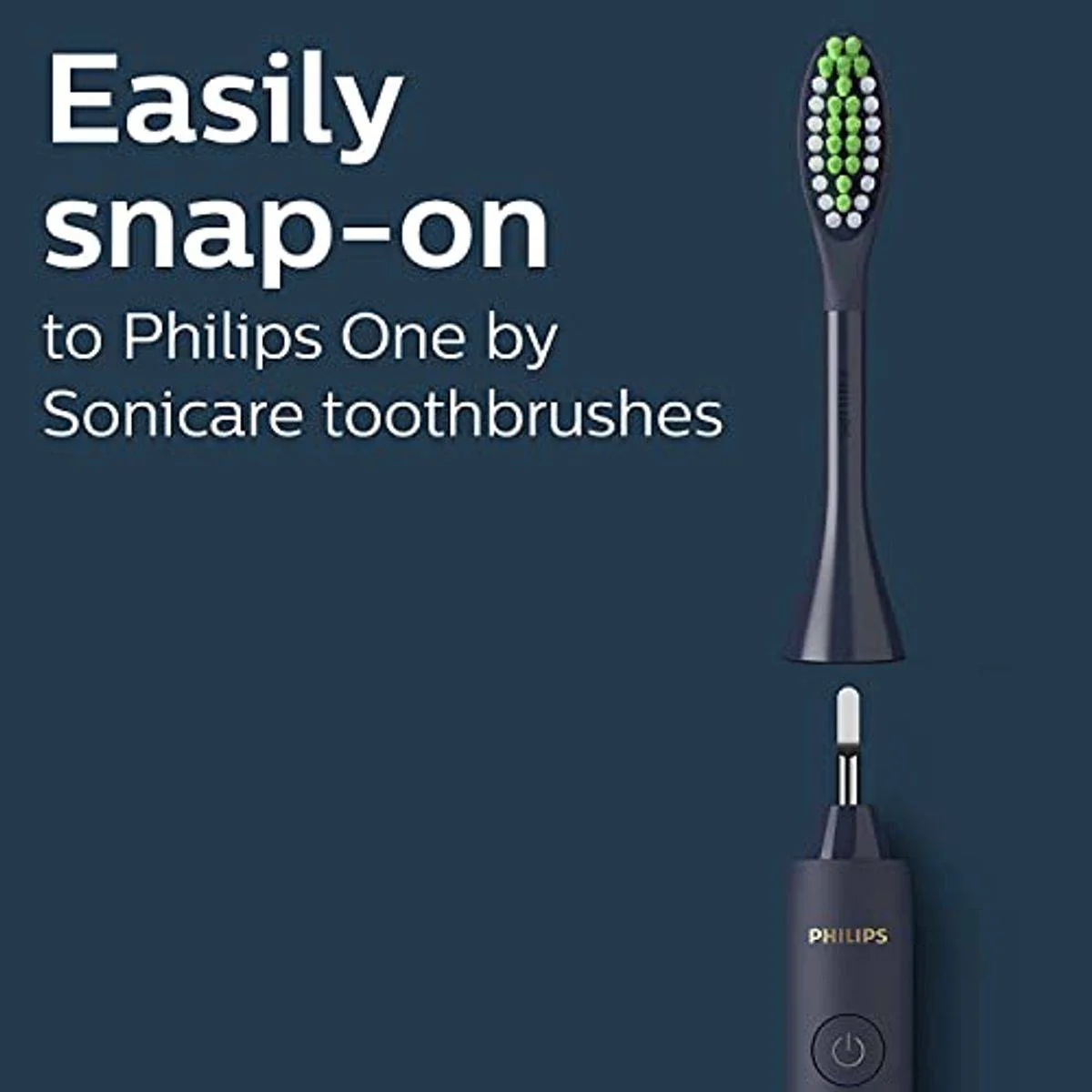Philips Sonicare One Toothbrush Heads Midnight Blue BH1022/04 2 Pack - Image 3