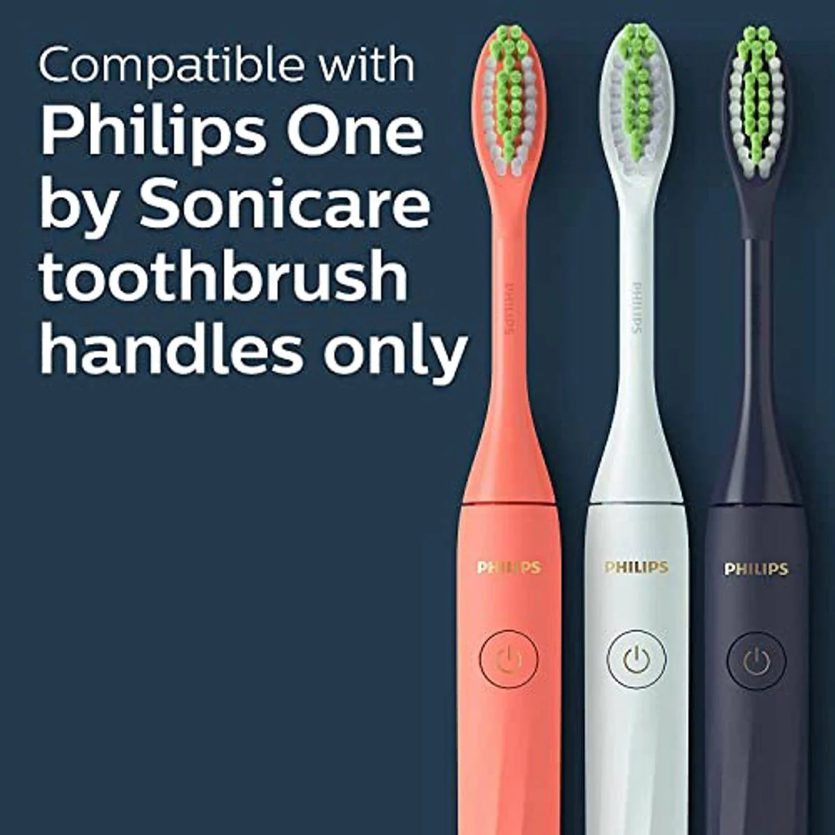 Philips Sonicare One Toothbrush Heads Midnight Blue BH1022/04 2 Pack - Image 8