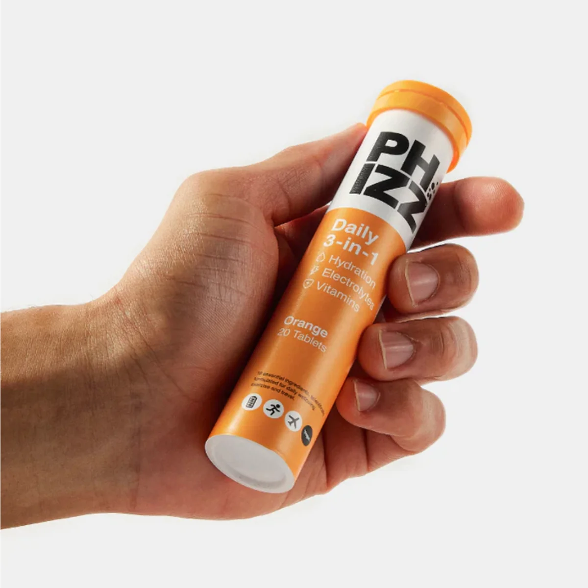 Phizz Daily 3-In-1 Hydration Electrolytes & Vitamins 10 Effervescent Tablets Orange - Image 2