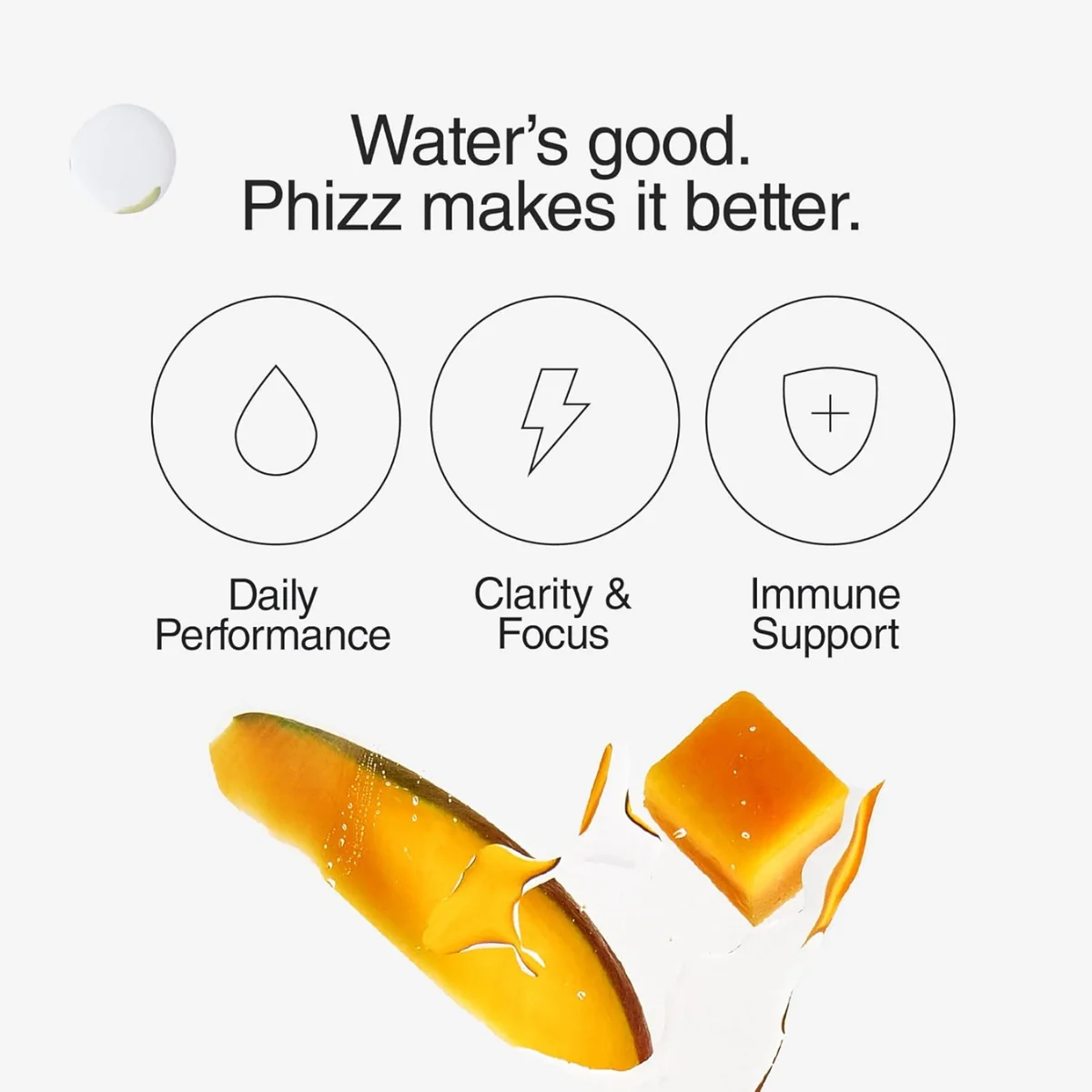 Phizz Daily 3-In-1 Hydration Electrolytes & Vitamins 20 Effervescent Tablets Mango - Image 6