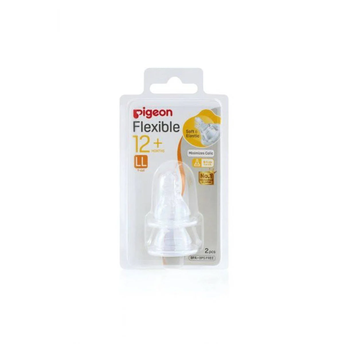Pigeon Flexible Nipple 12 Months+ LL 2 Pack - Image 3