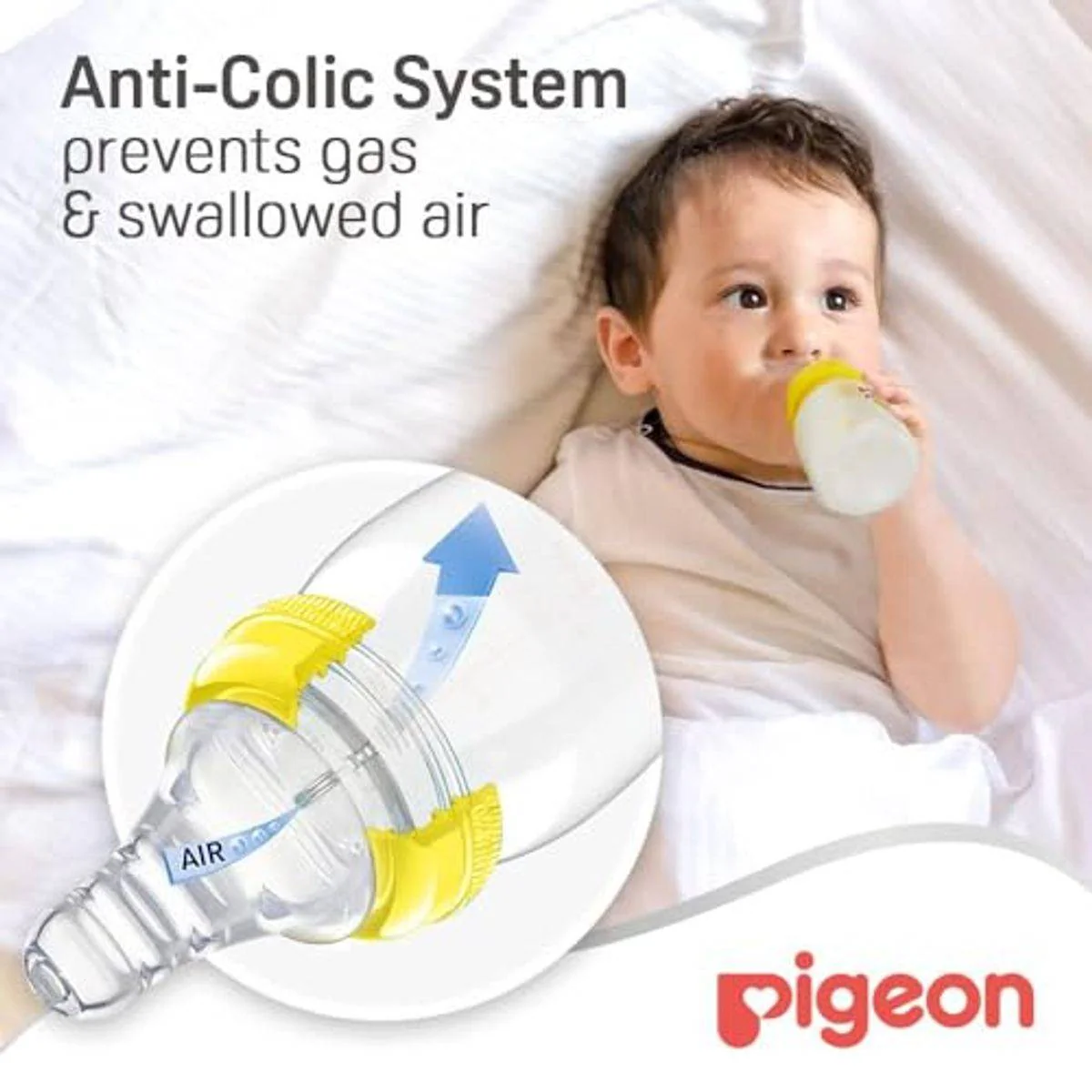 Pigeon Flexible Plastic Bottle Decorated 0 Months+ Animals 50ml - Image 3