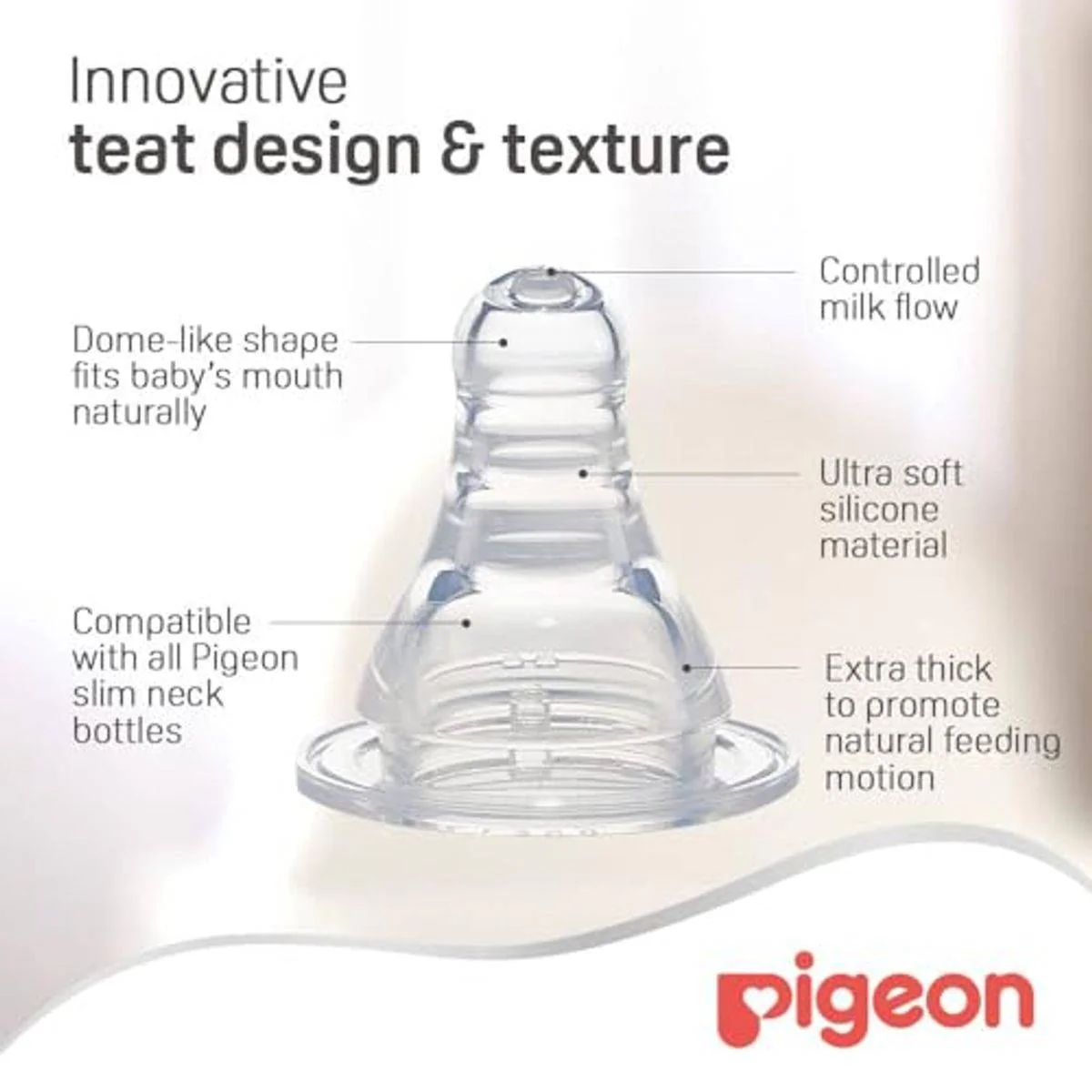 Pigeon Flexible Plastic Bottle Decorated 0 Months+ Animals 50ml - Image 5