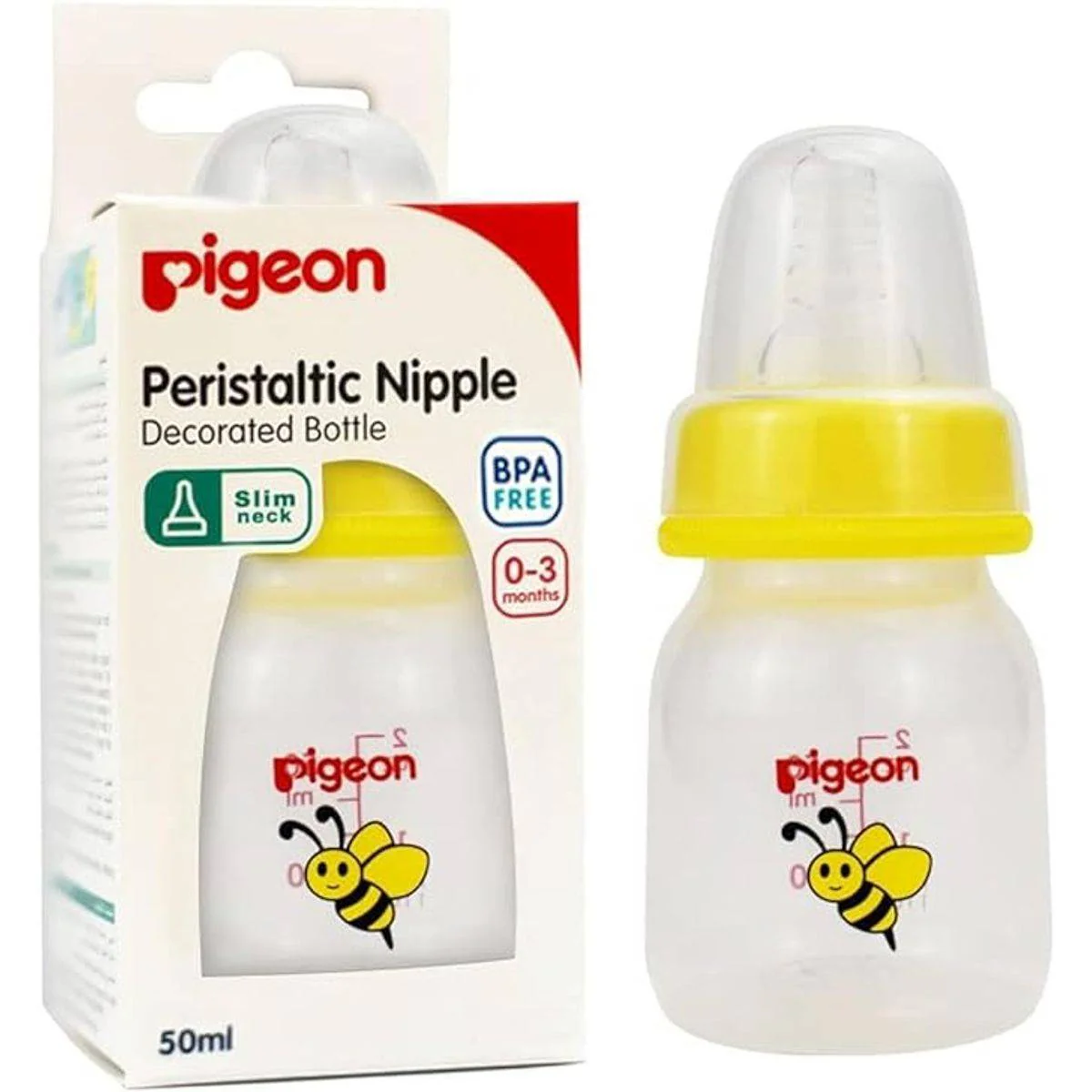 Pigeon Flexible Plastic Bottle Decorated 0 Months+ Animals 50ml - Image 8