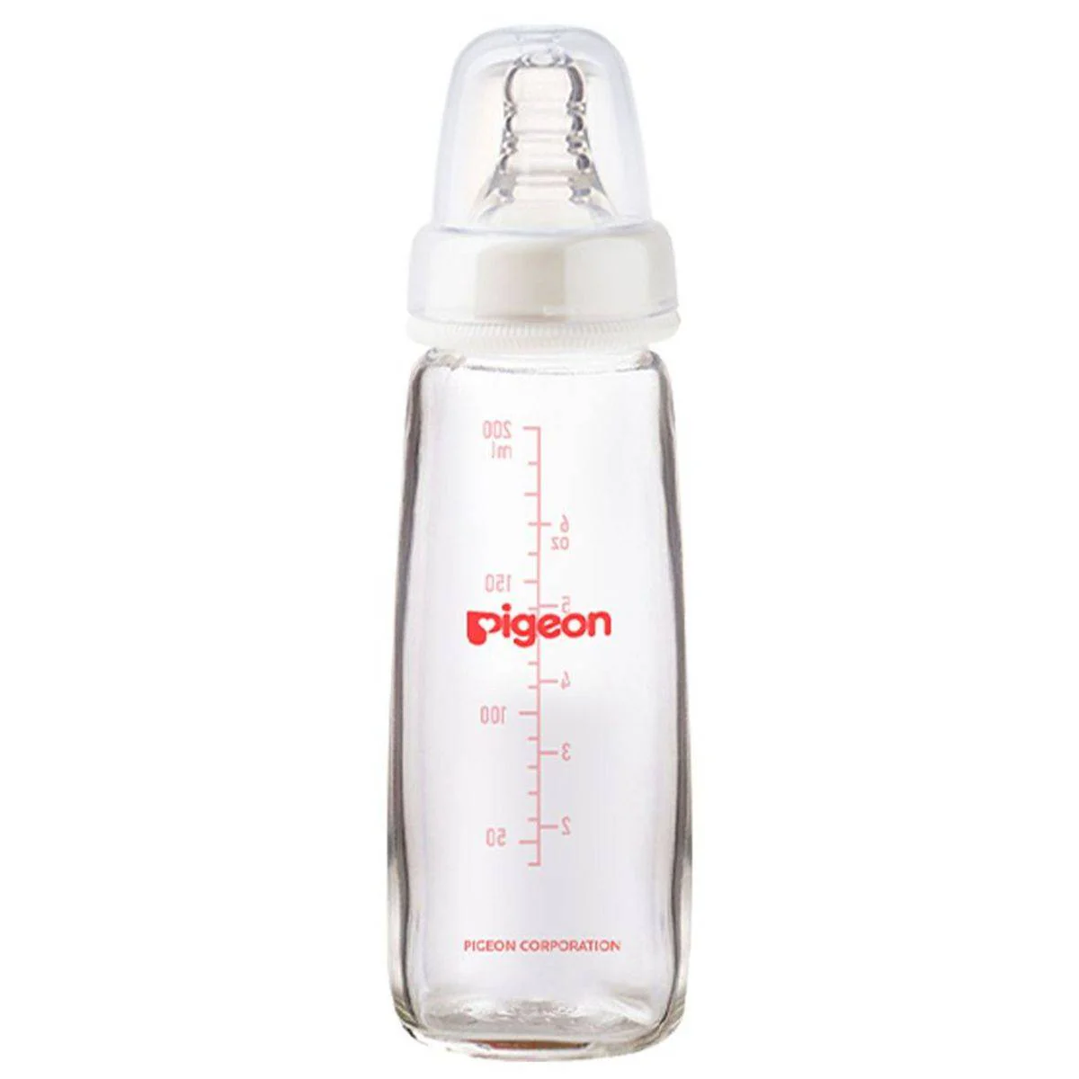 Pigeon Glass Feeding Bottle Transparent Cap 200ml - Image 2