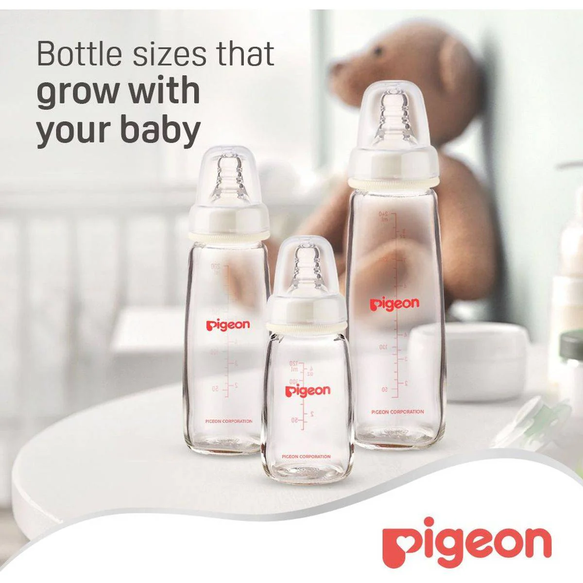 Pigeon Glass Feeding Bottle Transparent Cap 200ml - Image 7