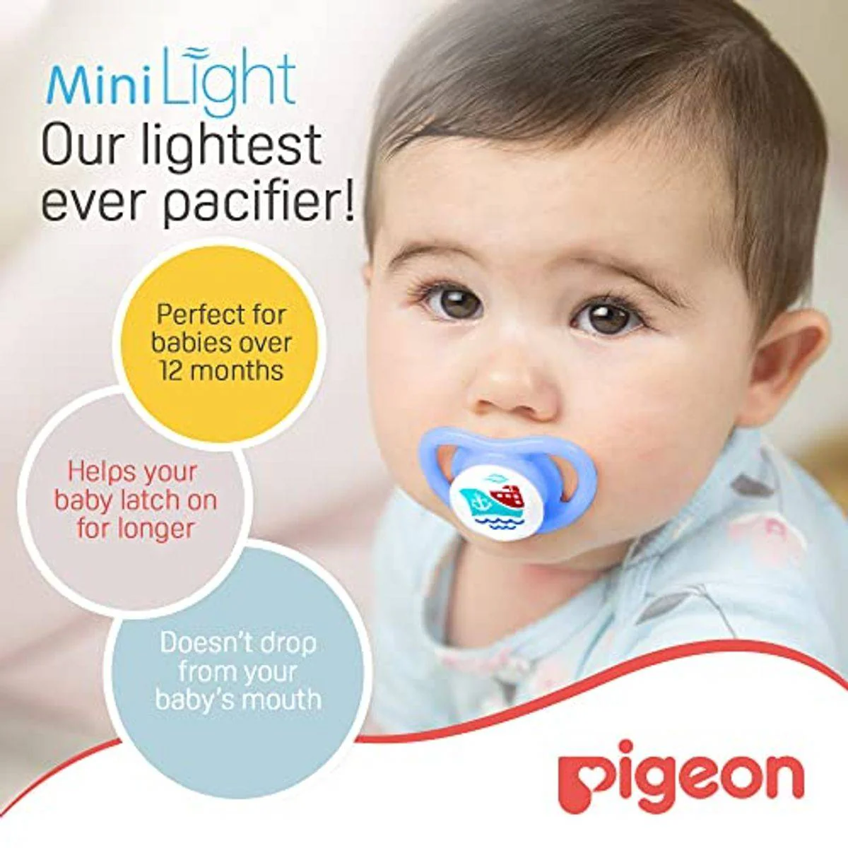 Pigeon Mini Light Pacifier Large Boy 2 Pack - Image 4