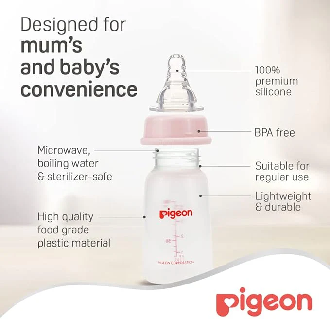 Pigeon Plastic Feeding Bottle White Cap 120ml - Image 5