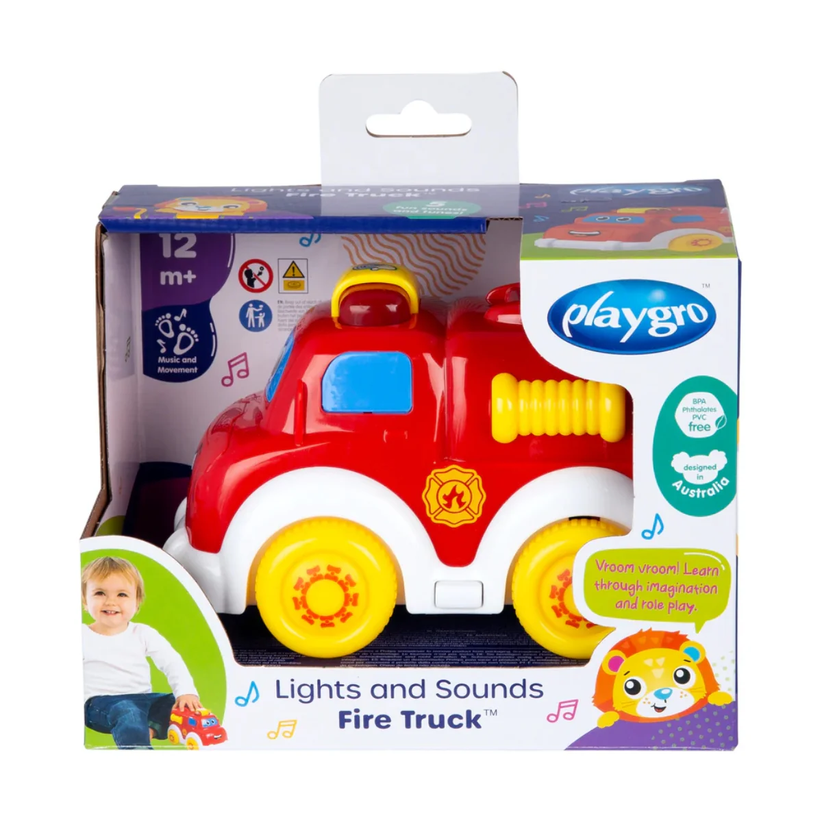 Playgro Lights & Sounds Fire Truck 1-3 Years+ Toy