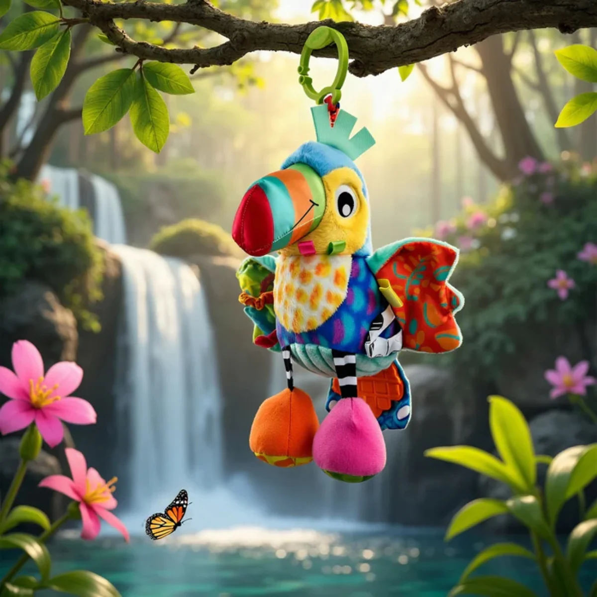 Playgro On The Go Activity Friend Tamika Toucan 0 Month+ Clip-On Toy - Image 5