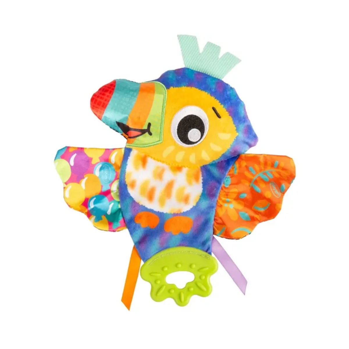 Playgro On The Go Crinkle Blankie Tamika Toucan 0 Month+ Sensory Toy - Image 2
