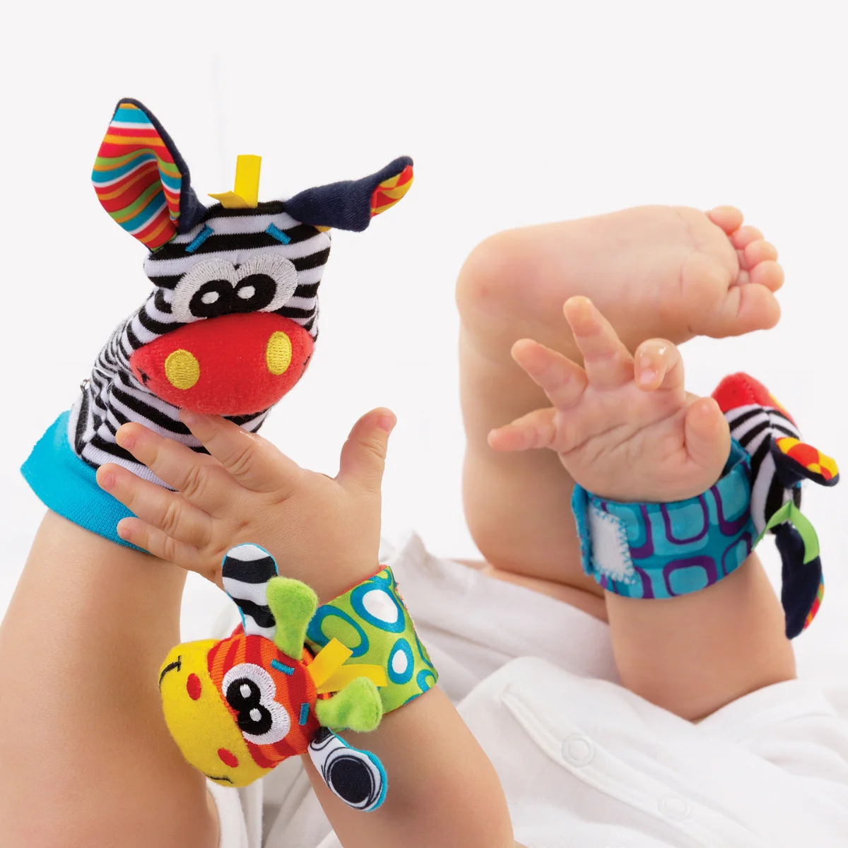 Playgro Rattle & Teether Jungle Wrist Rattle & Foot Finders 0 Month+ 4 Pieces - Image 5