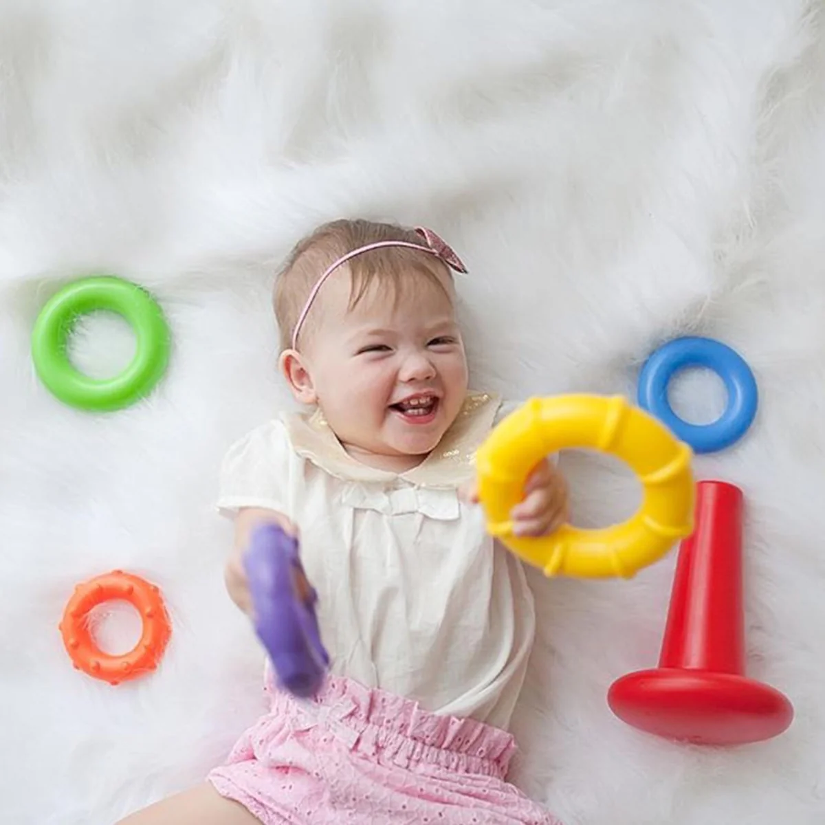 Playgro Rock & Stack Ring Tower 1-3 Years+ Toy - Image 6