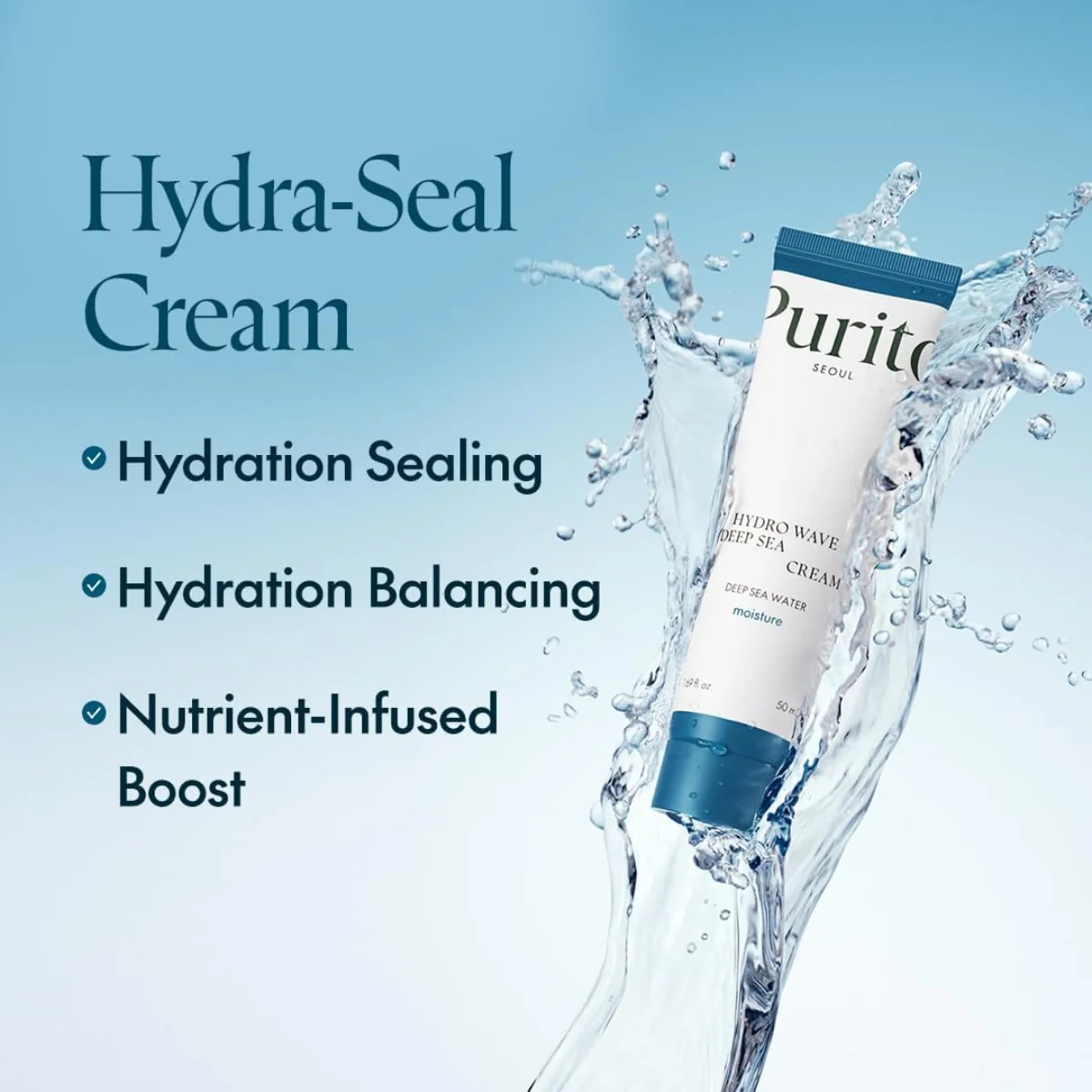 Purito Seoul Hydro Wave Deep Sea Cream 50ml - Image 5