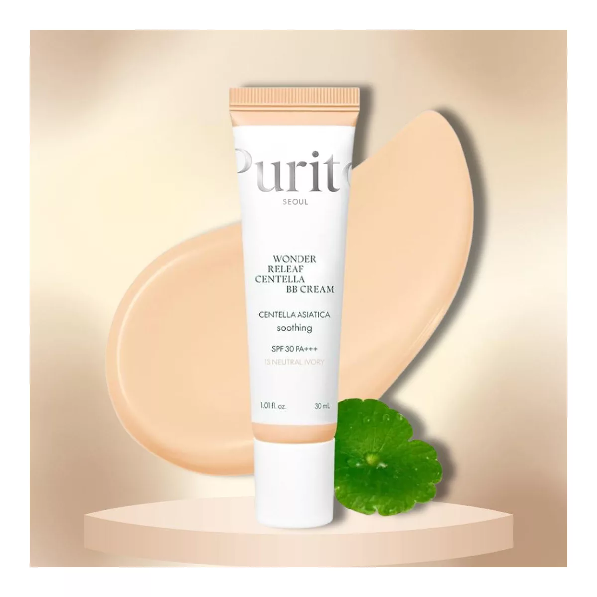 Purito Seoul Wonder Releaf Centella BB Cream SPF30 15 Rose Ivory 30ml - Image 3