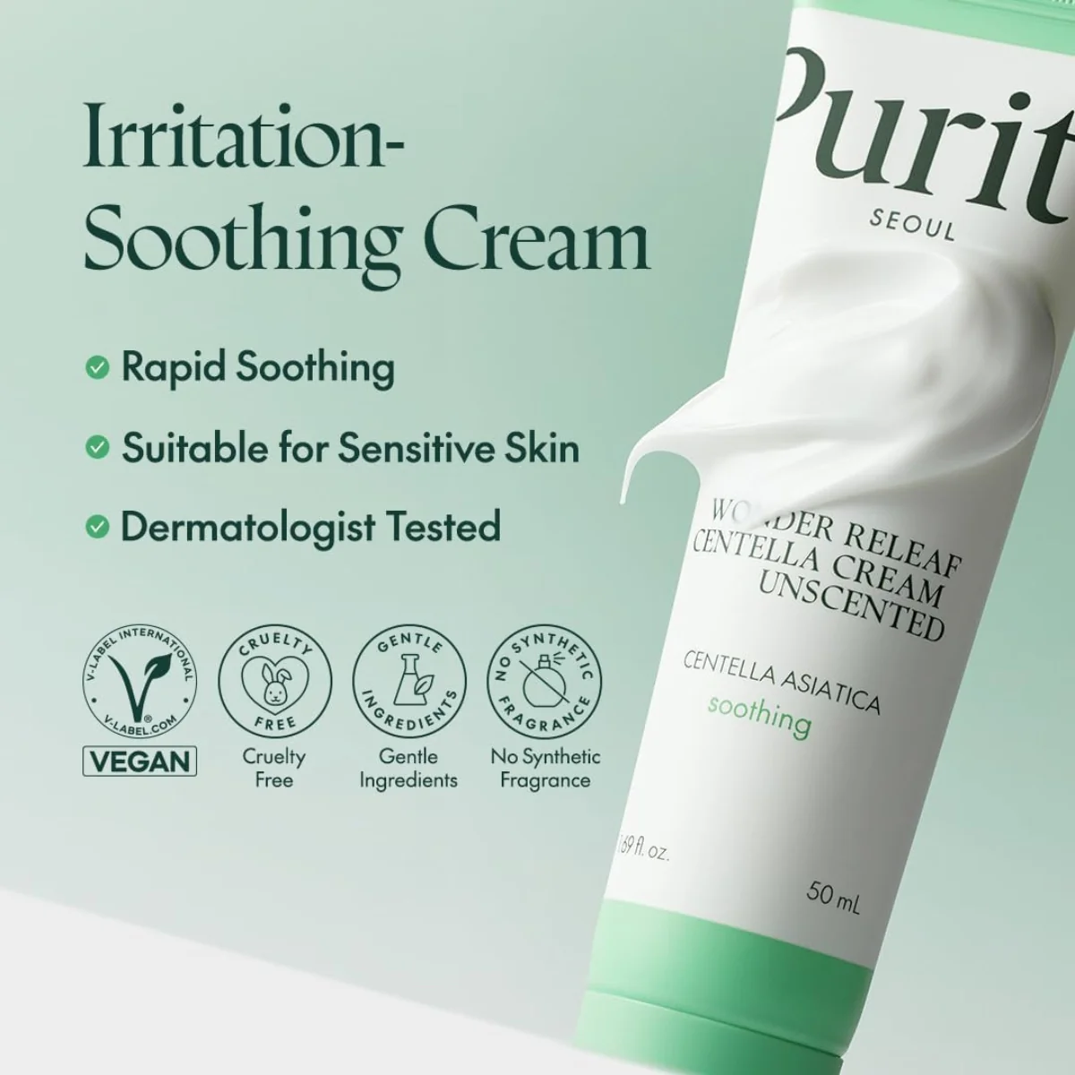 Purito Seoul Wonder Releaf Centella Cream Unscented 50ml - Image 5