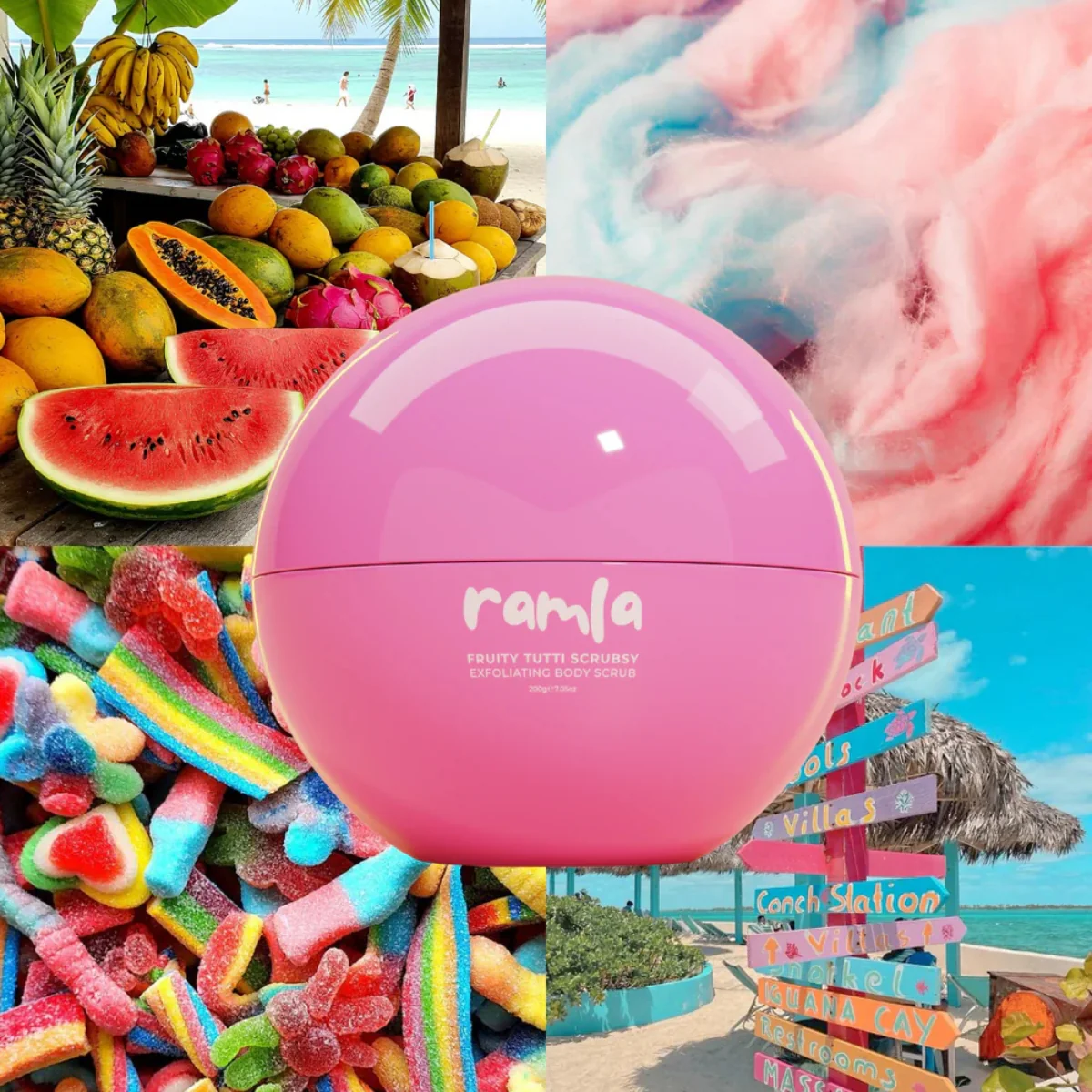 Ramla Body Exfoliating Body Scrub Fruity Tutti Scrubsy 200g - Image 4