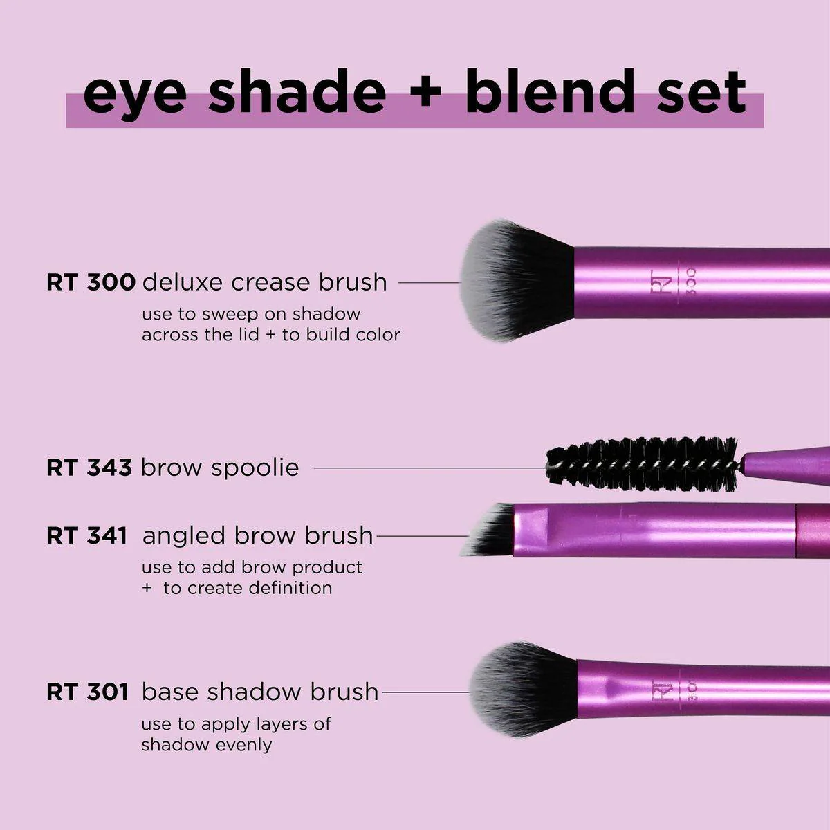 Real Techniques Makeup Brush Eye Shade Blend Trio - Image 3