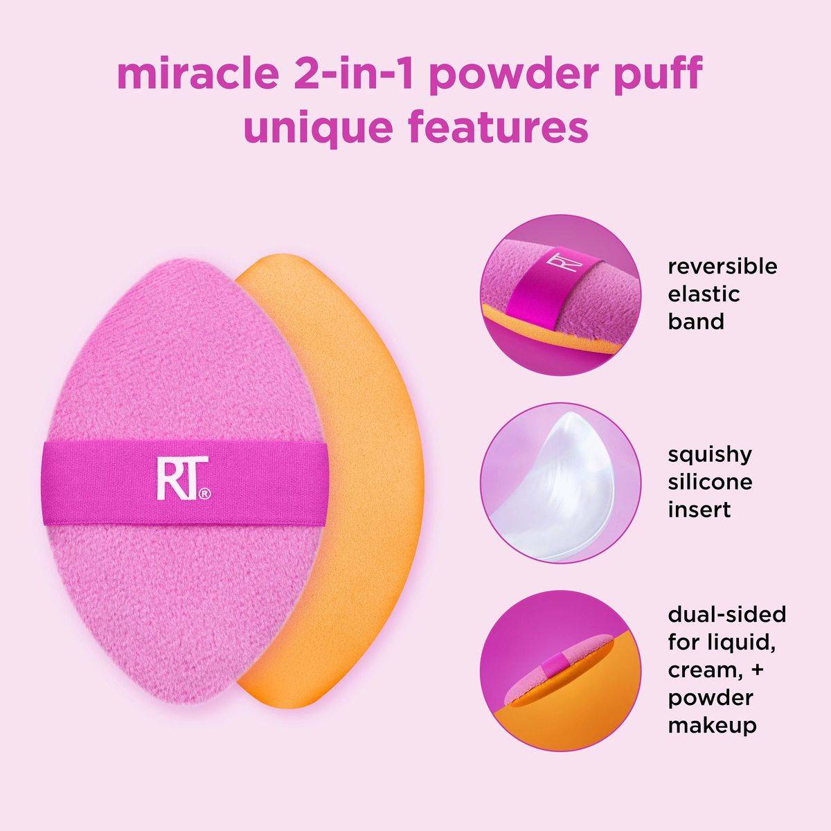 Real Techniques Miracle 2 in 1 Powder Puff Duo - Image 12