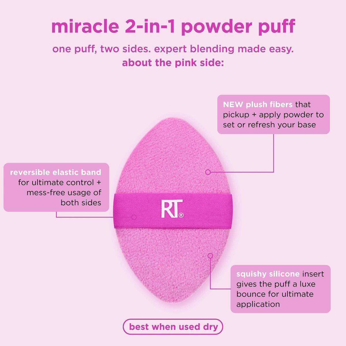 Real Techniques Miracle 2 in 1 Powder Puff Duo - Image 4