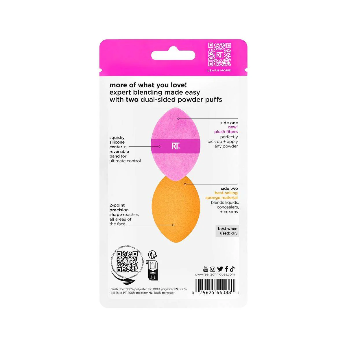 Real Techniques Miracle 2 in 1 Powder Puff Duo - Image 5