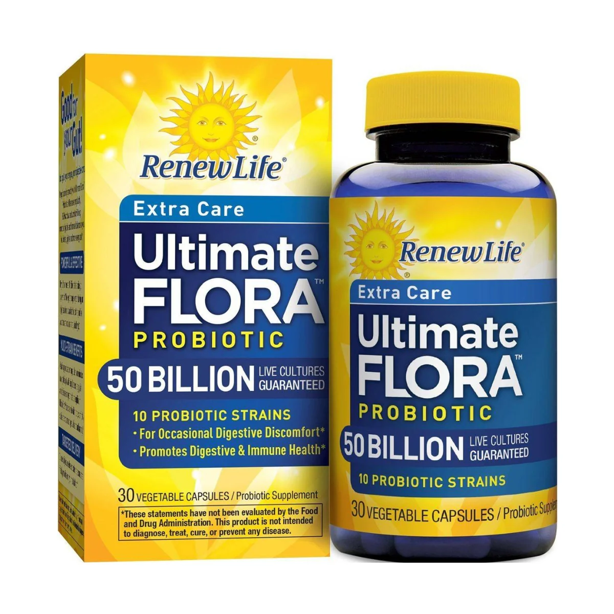 Renew Life Ultimate Flora Extra Care 50 Billion Probiotic 30 Capsules - Image 2