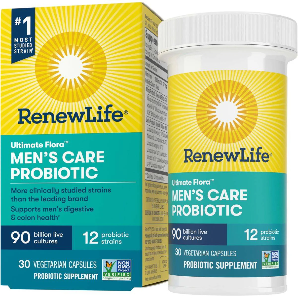 Renew Life Ultimate Flora Mens Care Probiotic 30 Vegetarian Capsules - Image 5