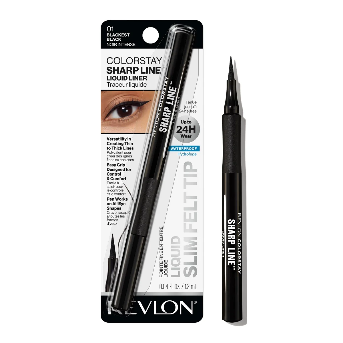 Revlon ColorStay Eyeliner Liquid Pen Classic Sharp Line 01 Blackest Black - Image 2