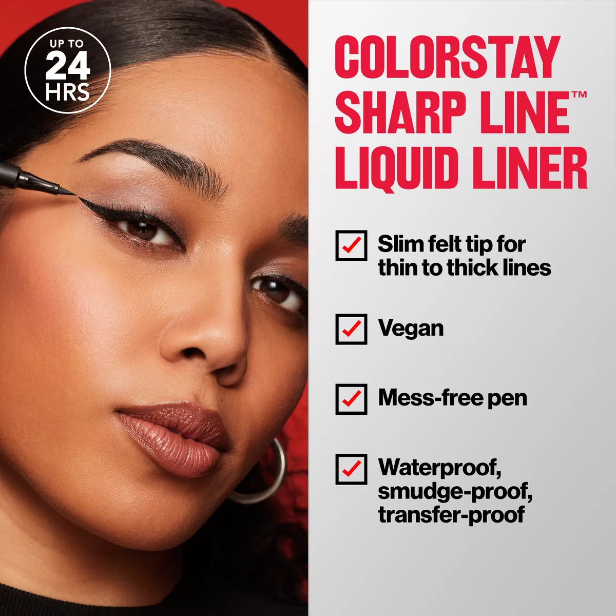 Revlon ColorStay Eyeliner Liquid Pen Classic Sharp Line 01 Blackest Black - Image 4