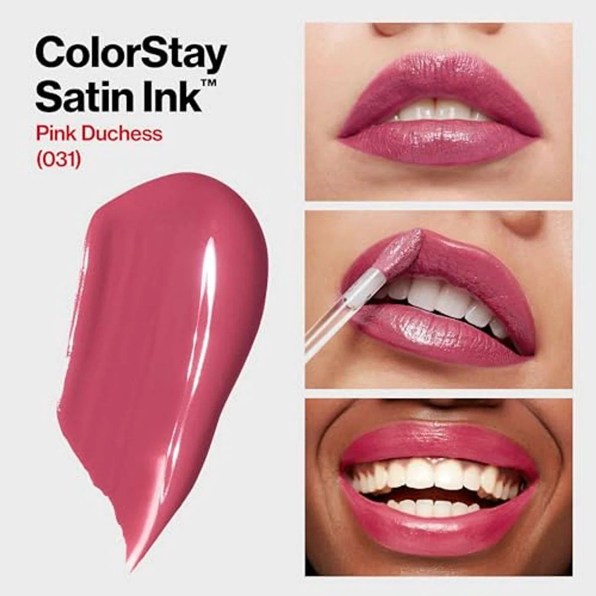 Revlon ColorStay Liquid Lipstick Satin Ink Crown Jewels 31 Pink Duchess - Image 3
