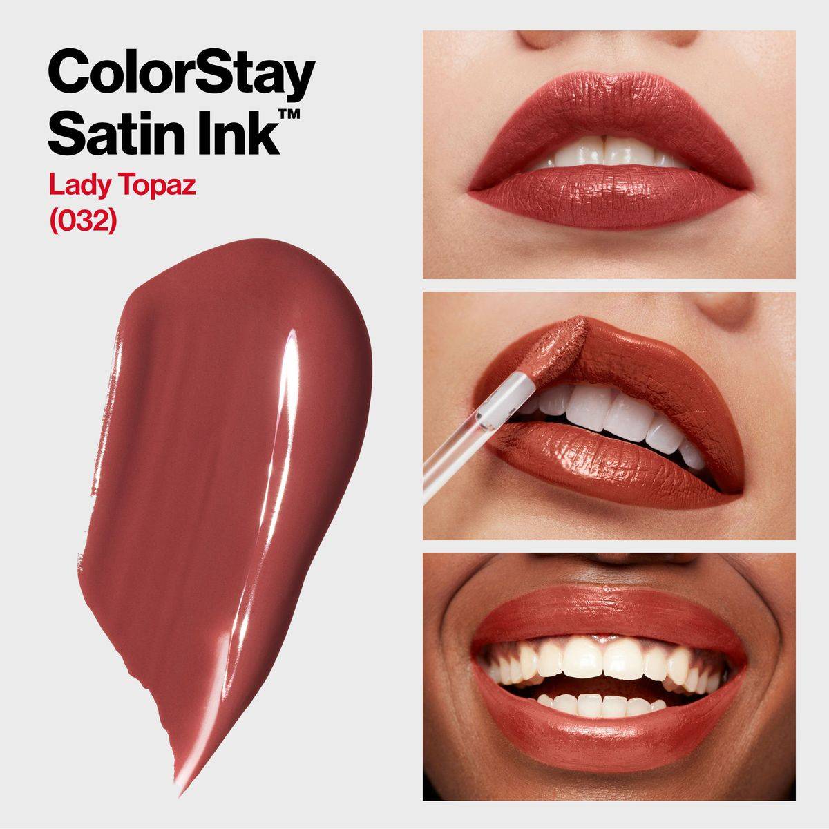 Revlon ColorStay Liquid Lipstick Satin Ink Crown Jewels 32 Lady Topaz - Image 4