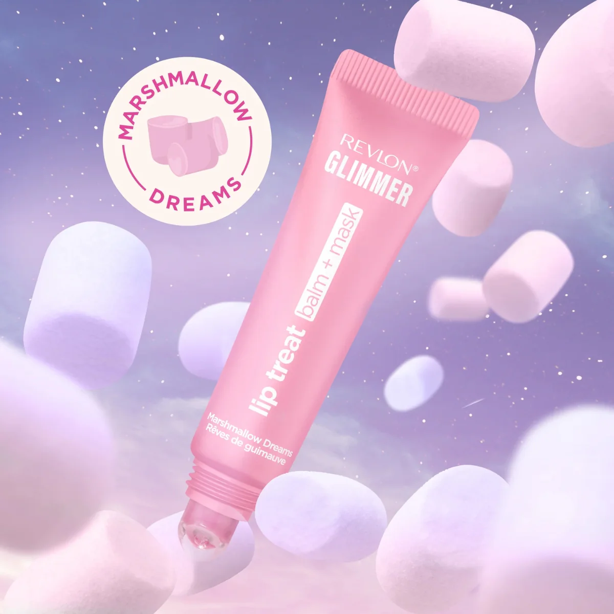 Revlon Glimmer Lip Treat Balm + Mask 002 Marshmallow Dreams 12ml - Image 4