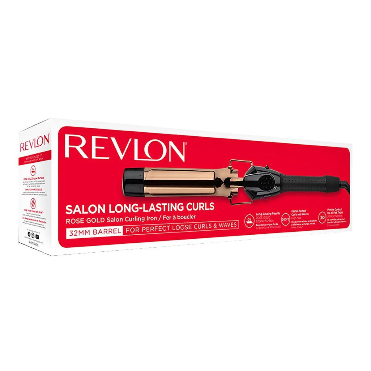 Revlon Hair Curling Iron Salon Long Lasting Rose Gold RVIR1159ARB1 - Image 4