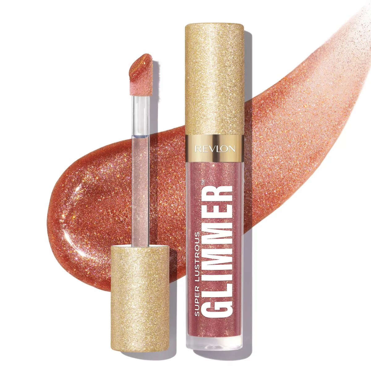 Revlon Super Lustrous Glimmer Gloss 005 Glazed Almond 3.8ml - Image 3