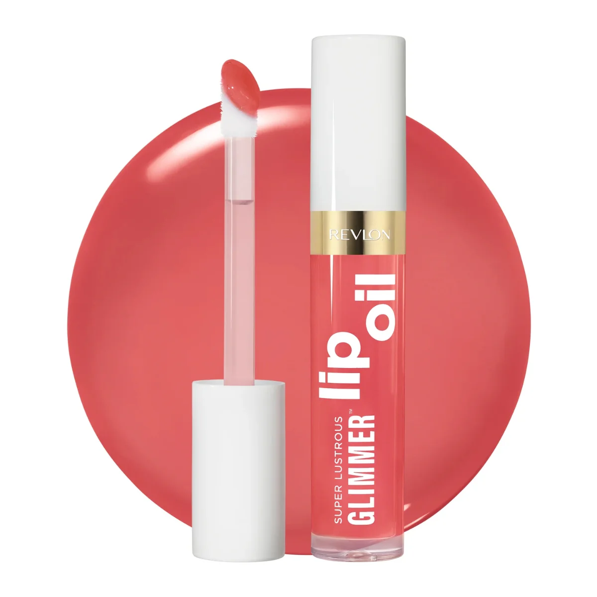 Revlon Super Lustrous Glimmer Lip Oil 007 Posh Peach 3.8ml - Image 2