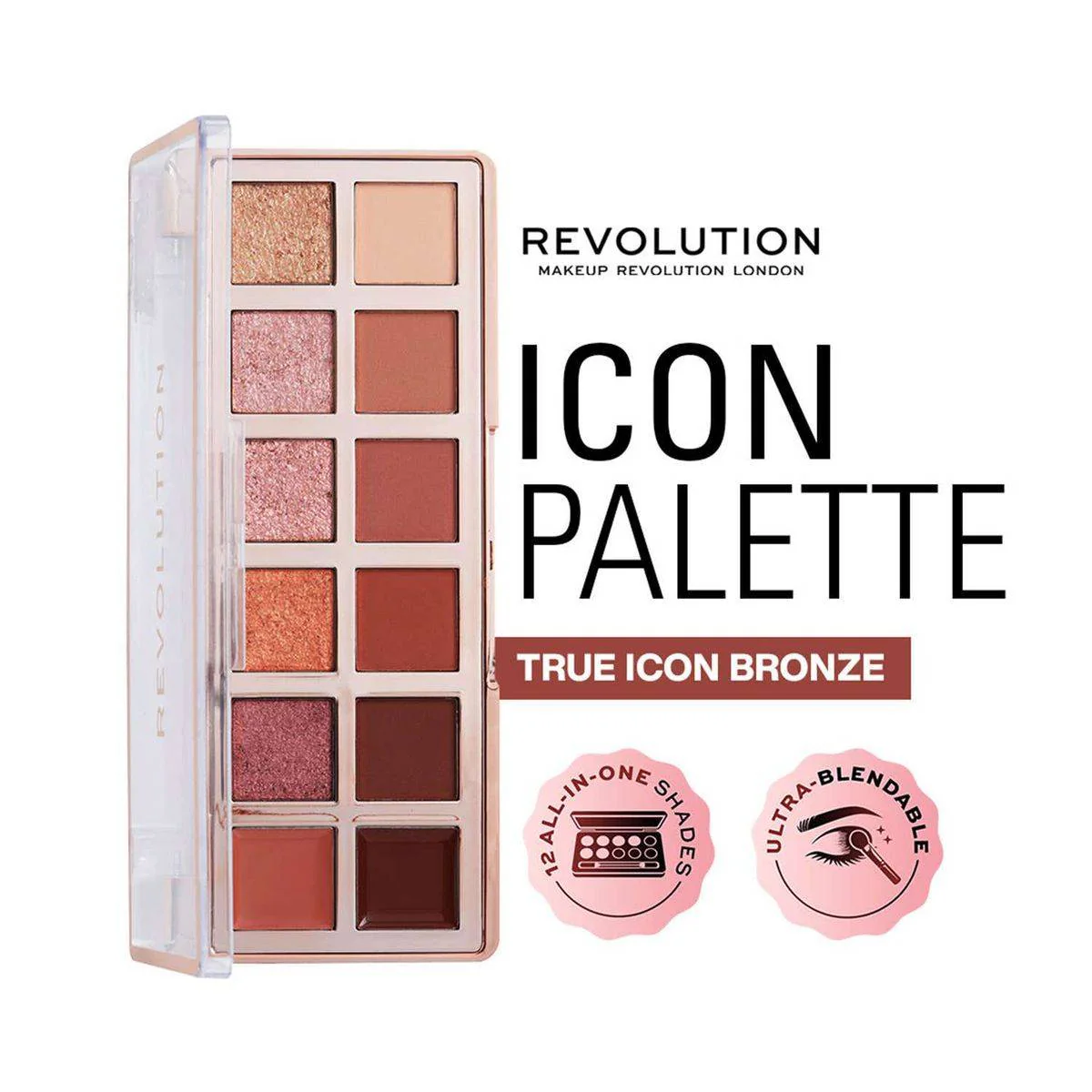 Revolution Makeup Eyeshadow Palette The True Icon Bronze Mini 0.7g