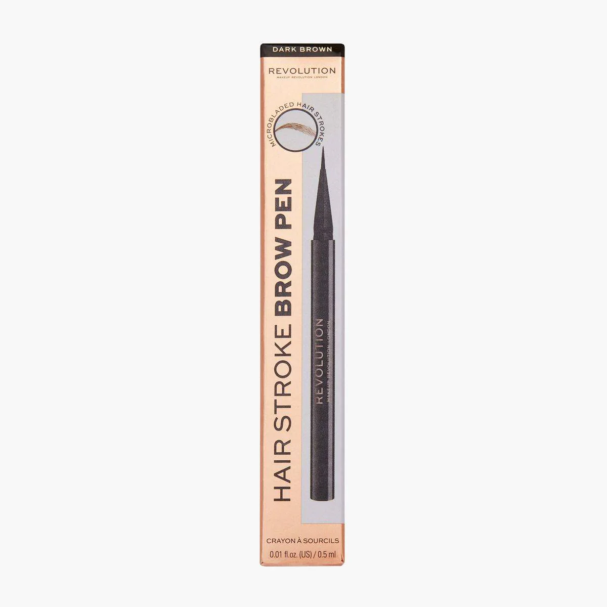Revolution Makeup Hair Stroke Brow Pen Dark Brown 0.5ml - Image 3