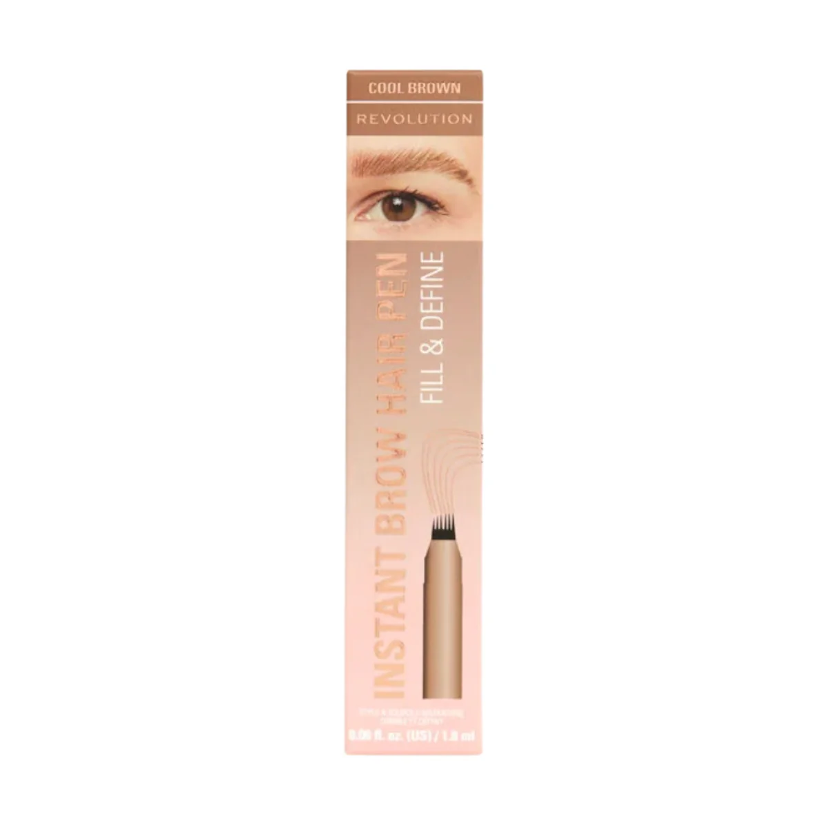 Revolution Makeup Instant Brow Hair Pen Light Brown 1.8ml - Image 2