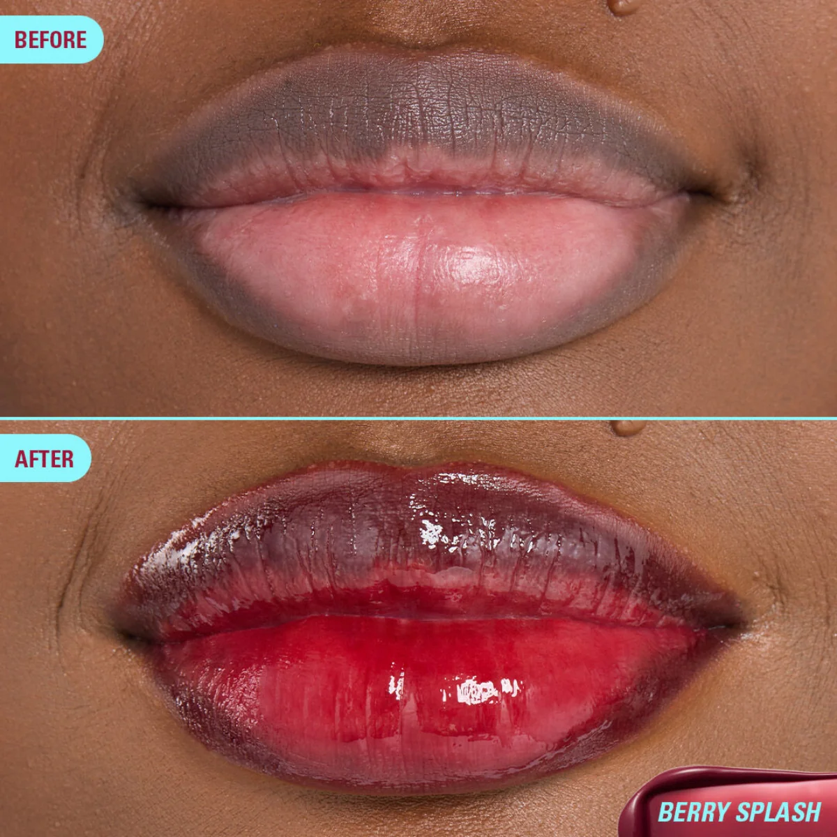 Revolution Makeup Kiss Drip Water Lip Tint Berry Splash 3ml - Image 5