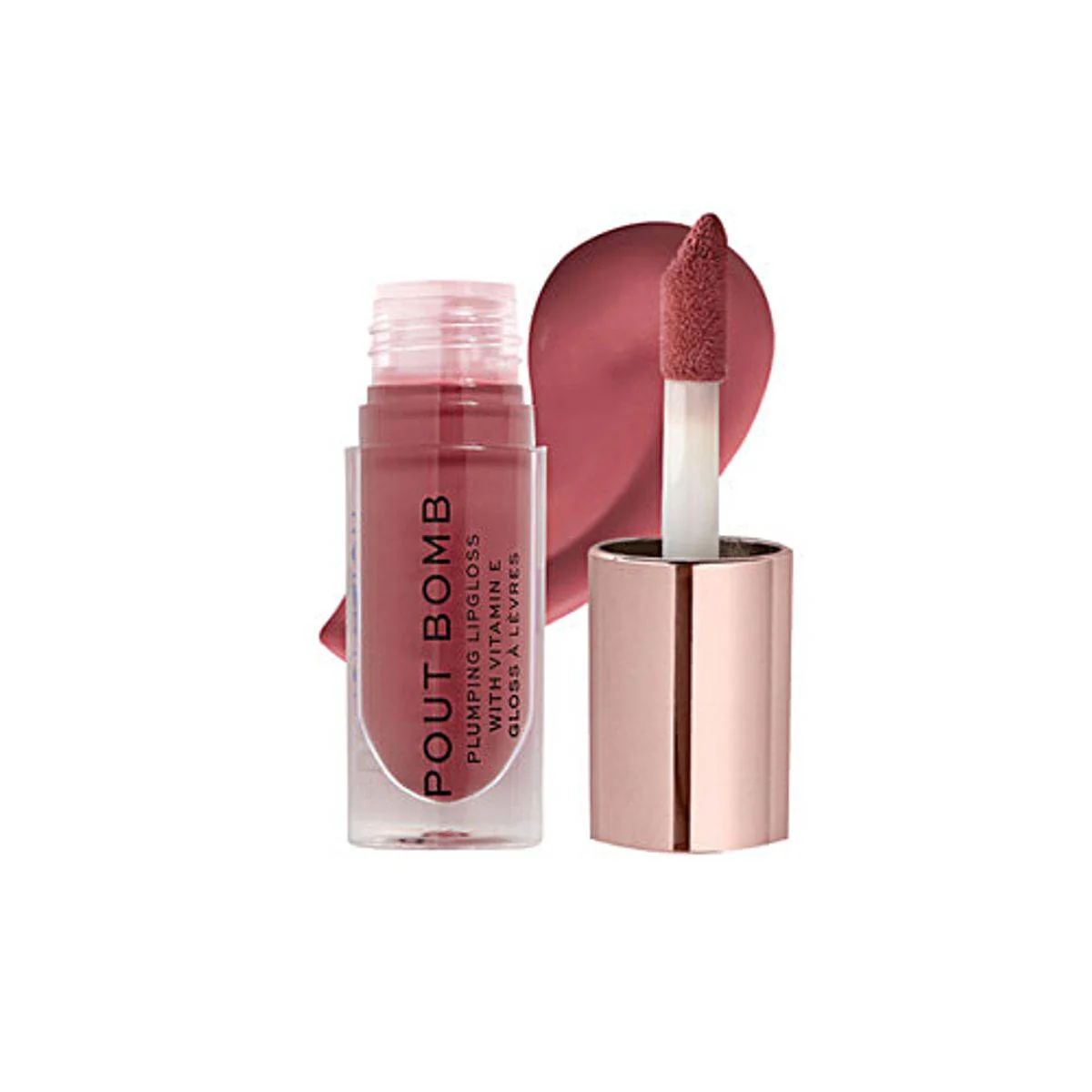 Revolution Makeup Pout Bomb Plumping Gloss Sauce Dusty Pink 4.6ml