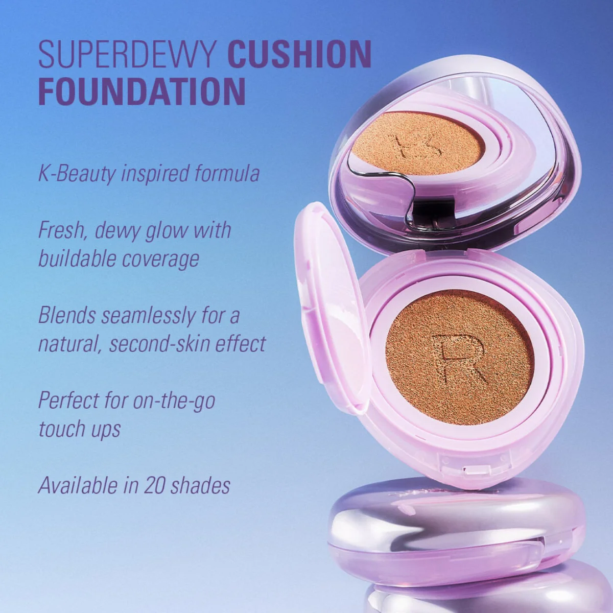 Revolution Makeup Superdewy Cushion Foundation Medium Tan Cool 9g - Image 4