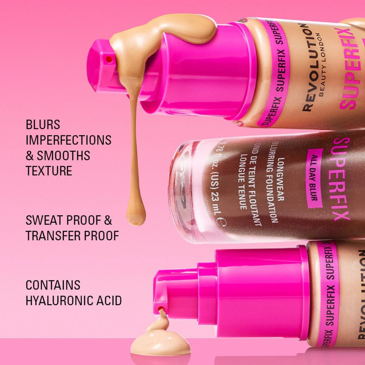 Revolution Makeup Superfix All day Blur Foundation F10N 23ml - Image 10