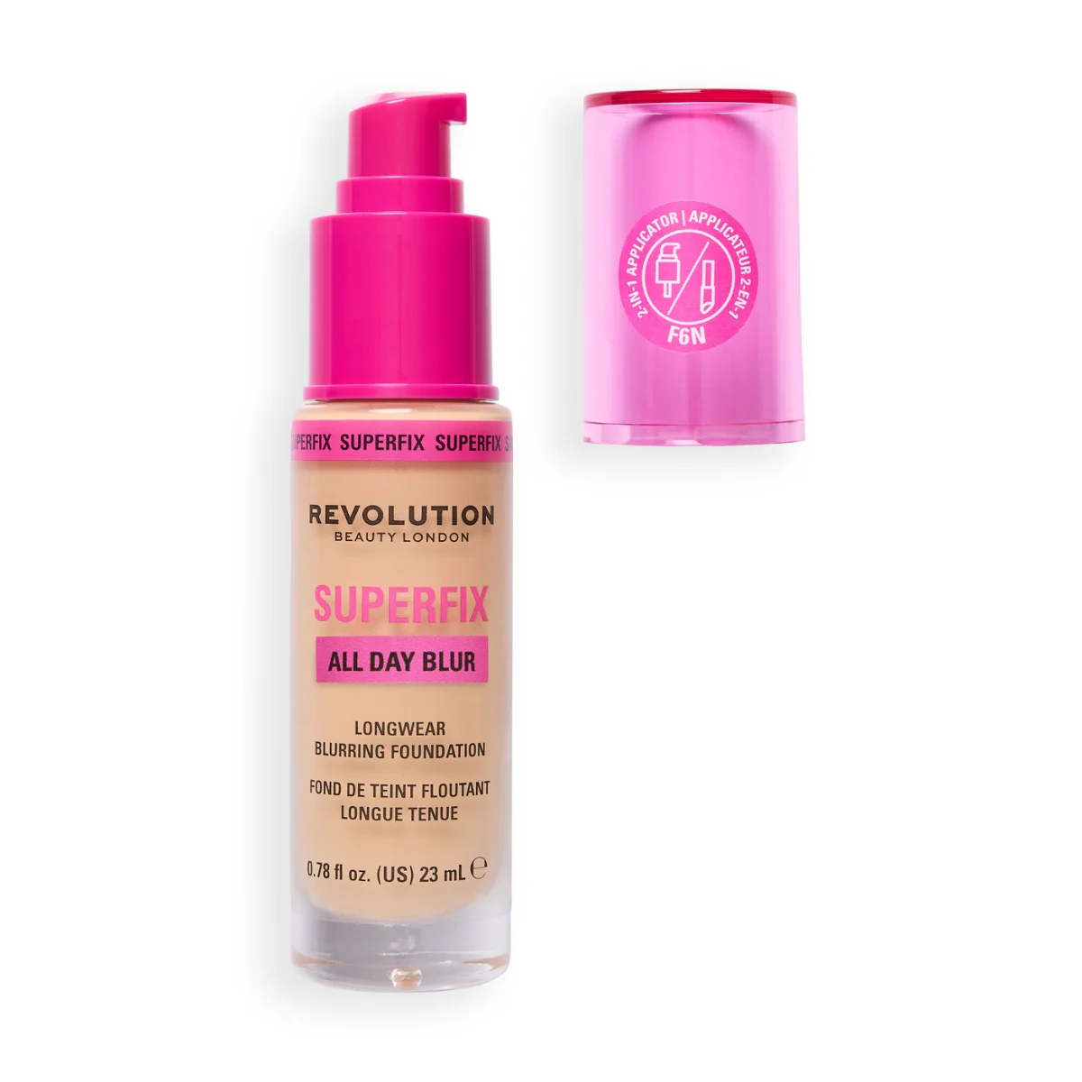 Revolution Makeup Superfix All day Blur Foundation F6N 23ml - Image 3