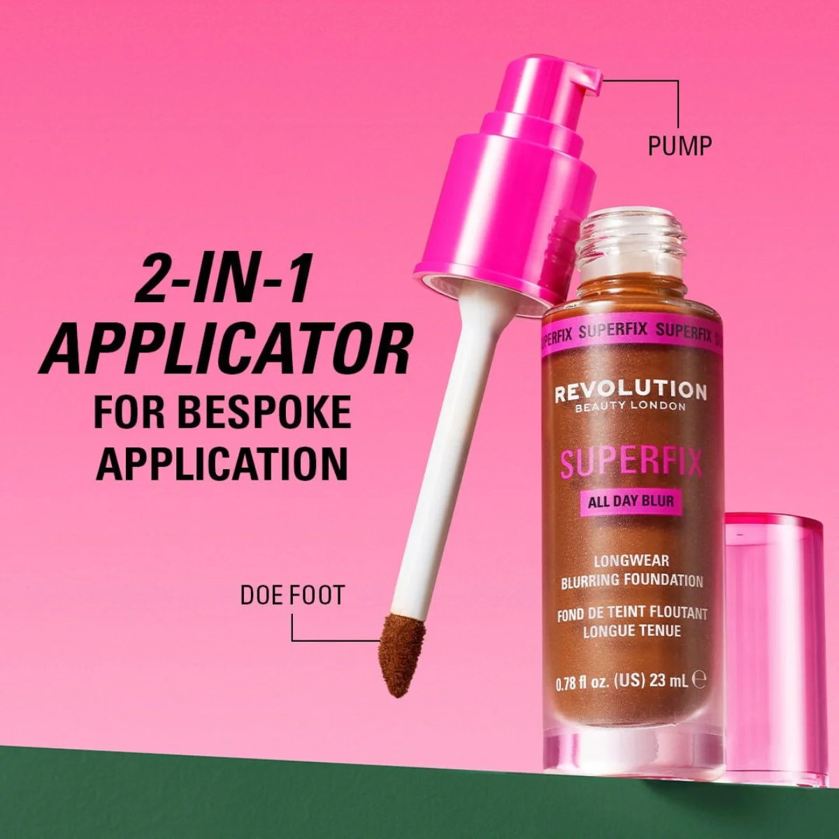 Revolution Makeup Superfix All day Blur Foundation F6N 23ml - Image 9