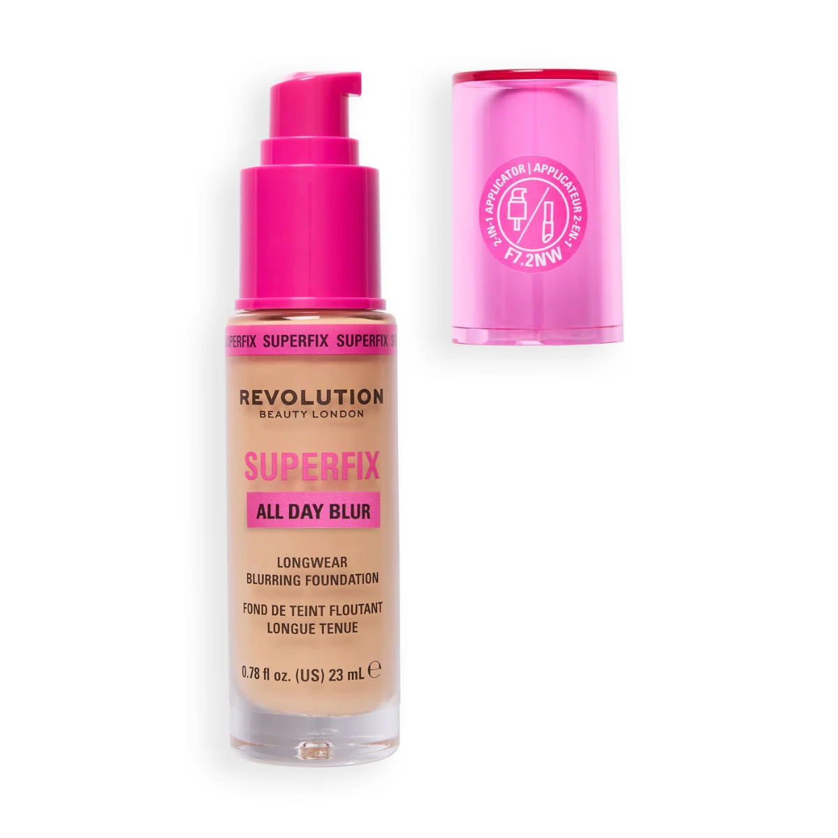 Revolution Makeup Superfix All day Blur Foundation F7.2NW 23ml - Image 3