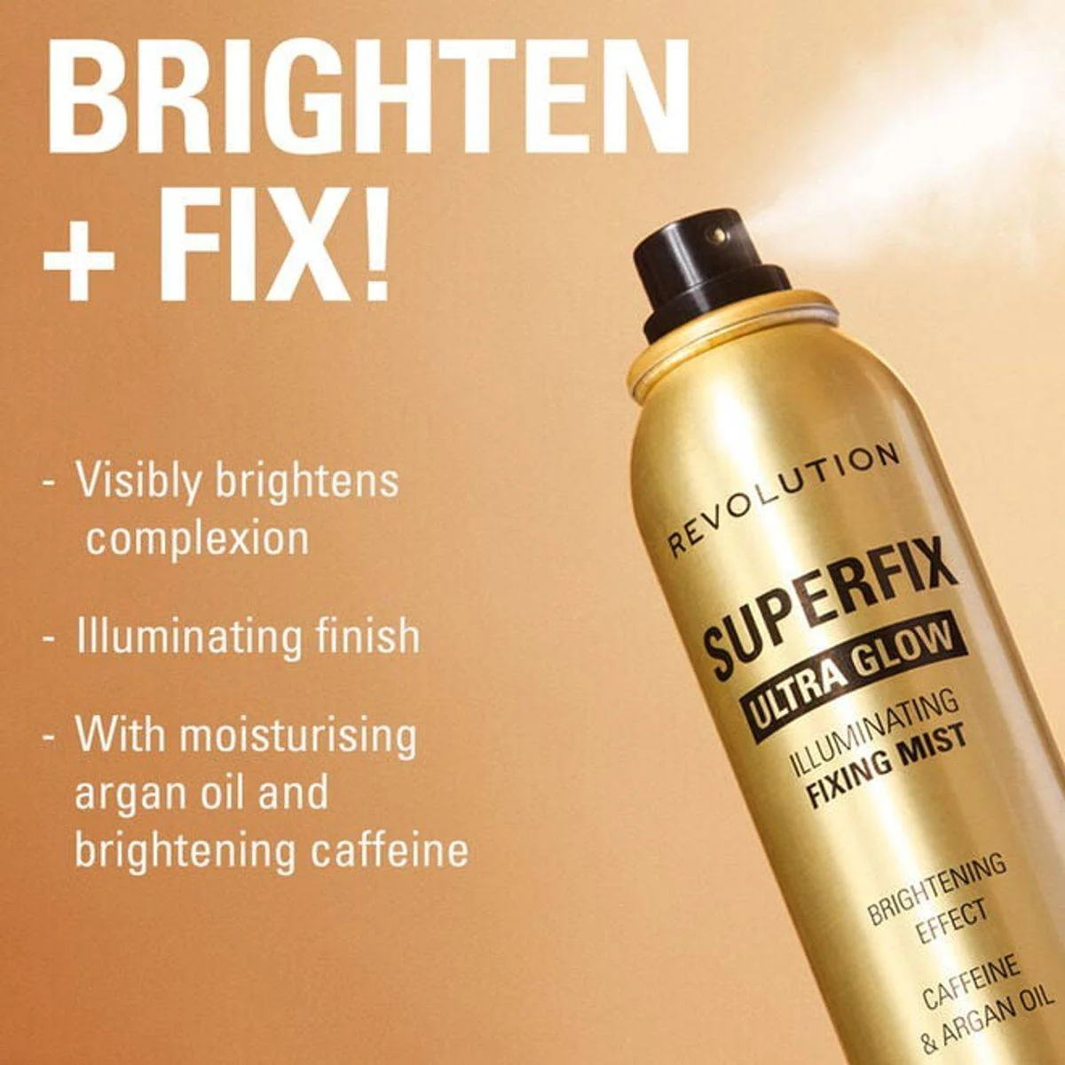 Revolution Makeup Superfix Fixing Mist Ultra Glow 150ml - Image 2