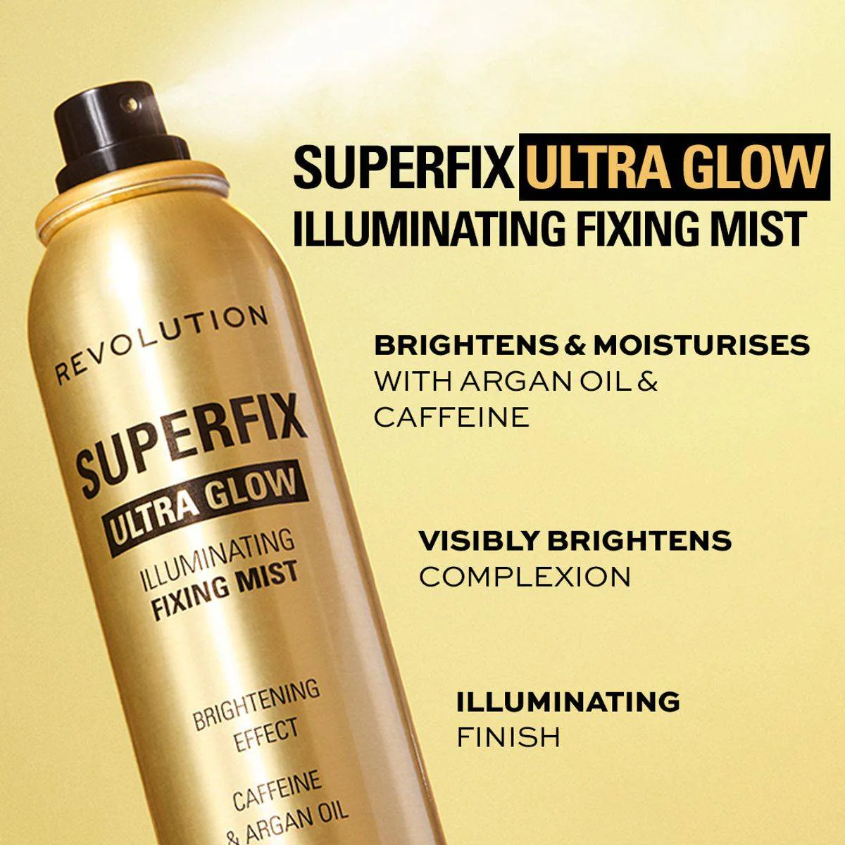 Revolution Makeup Superfix Fixing Mist Ultra Glow 150ml - Image 3